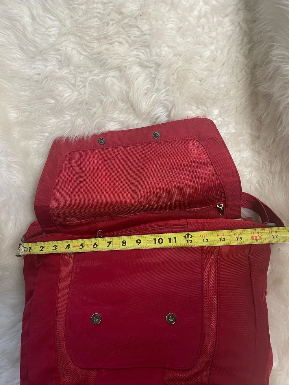 Nike Red Men's Fabric Messenger/ laptop Bag with Adjustable Strap